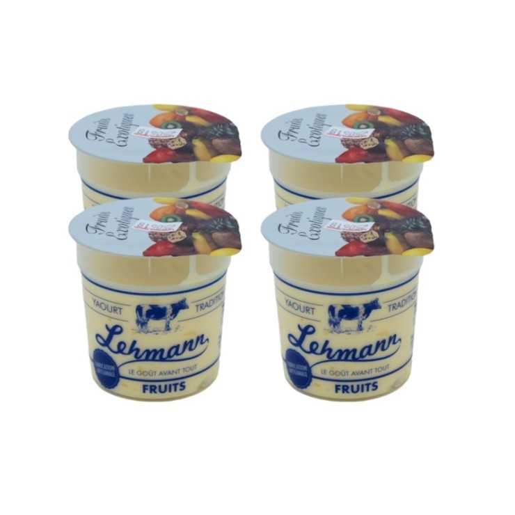 Yaourt Brassé Fruits Exotiques - 4 x 125 gr