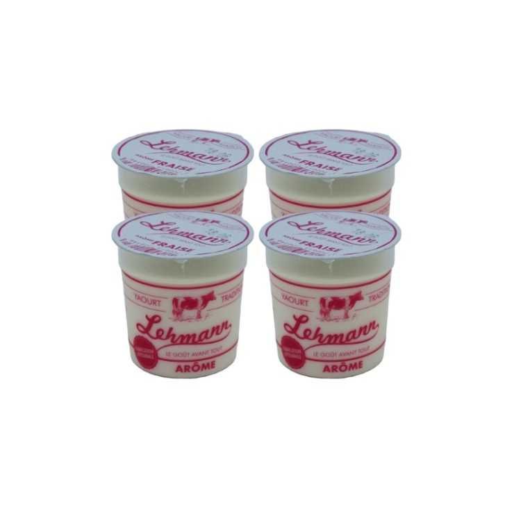 Yaourt Aromatisé Fraise - 4 x 125 gr